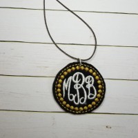 ITH Monogram Necklace Embroidery Design